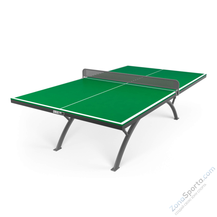 Антивандальный теннисный стол Unix Line 14 mm SMC (Green/Grey)