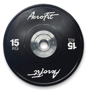 Бамперные диски для кроссфита, черные 15 кг AeroFIT AFBD