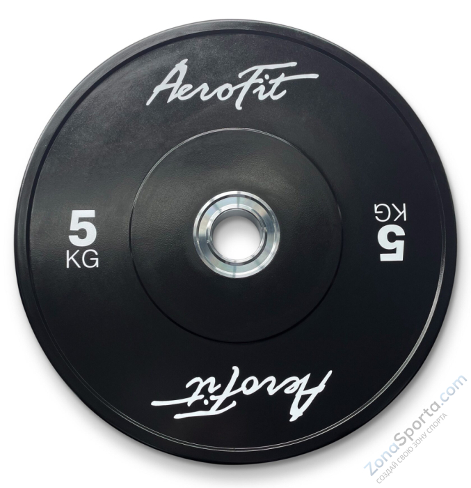 Бамперные диски для кроссфита, черные 5 кг AeroFIT AFBD