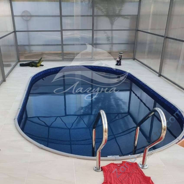 Бассейн Лагуна ТМ244 овальный вкапываемый 4 х 2 х 1,25 м