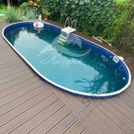 Бассейн Лагуна ТМ248 овальный вкапываемый 6,4 х 3,05 х 1,25 м