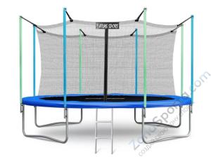 Батут Atlas Sport 374 см (12 ft) с внутренней сеткой и лестницей Blue