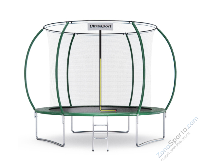 Батут DFC UltraSport 10 ft с внутренней сеткой / лестница в комплекте