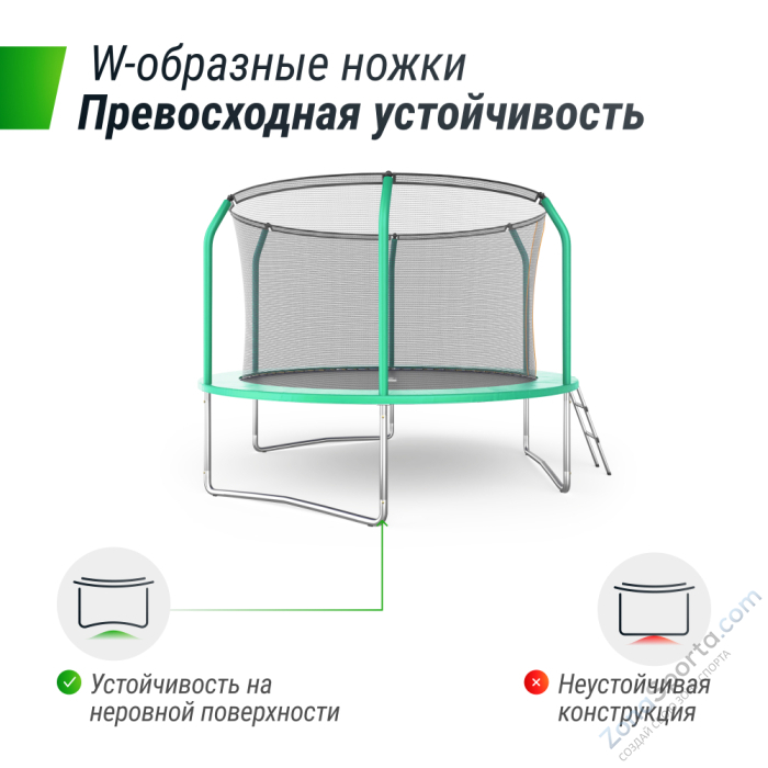 Батут Unix Line Supreme Basic 10 ft (green)