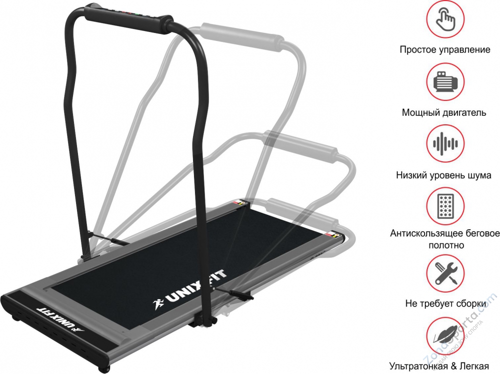 Беговая дорожка Unix Fit R-300C Grey