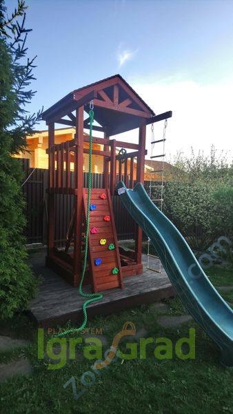 Деревянная детская площадка для дачи Igragrad Панда Фани Tower