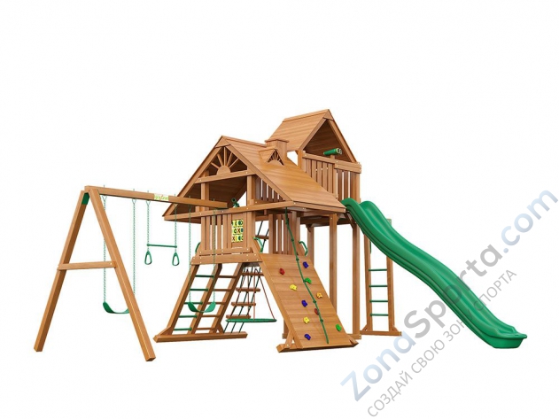 Деревянная детская площадка для дачи Igragrad Крепость Фани Deluxe +
