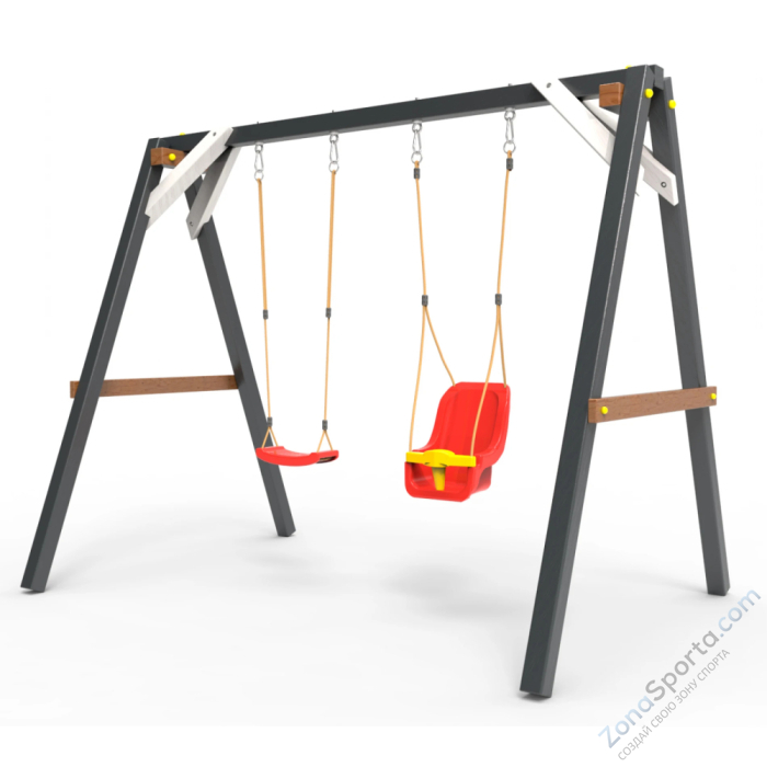 Деревянные качели Пикник 2 Ультра (качели для малышей качели долька)