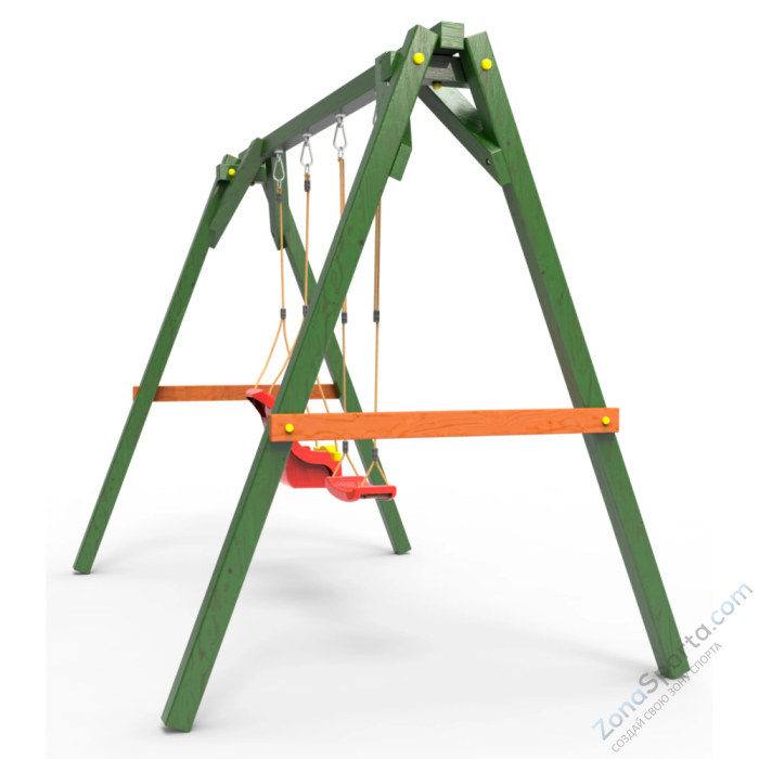 Деревянные качели Пикник 2 Вега (качели для малышей качели долька)