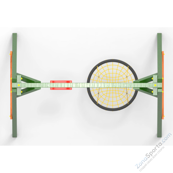 Деревянные качели Пикник 2 Вега (качели гнездо 1м качели долька)