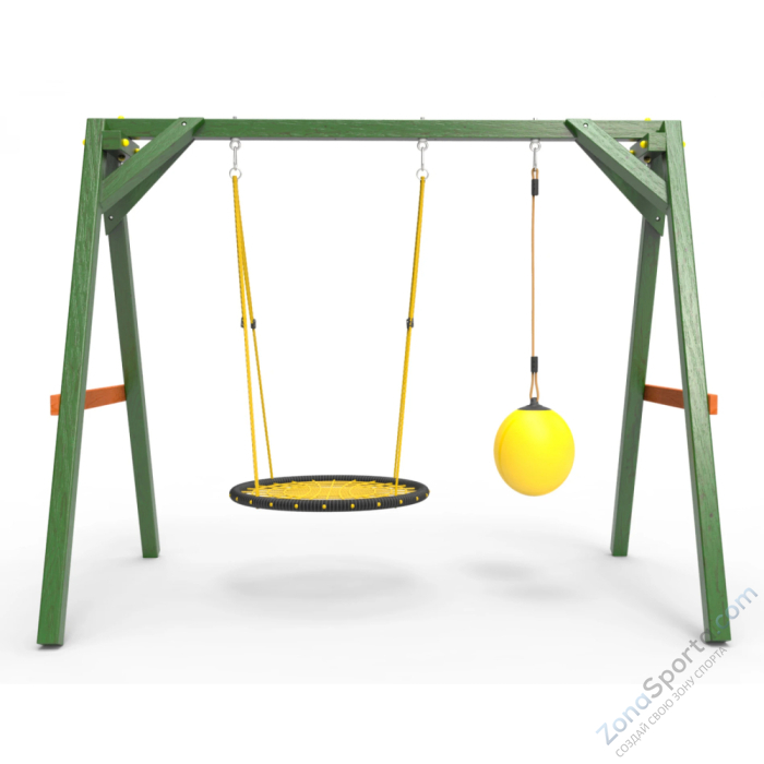 Деревянные качели Пикник 2 Вега (качели гнездо 1м качели drop)