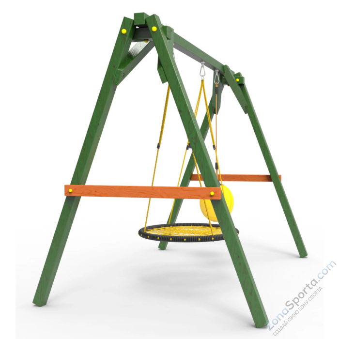 Деревянные качели Пикник 2 Вега (качели гнездо 1м качели drop)