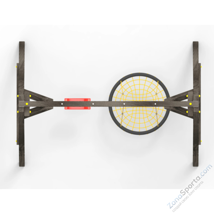 Деревянные качели Пикник 2 Black (качели гнездо 1м качели долька)