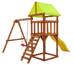 Детская игровая площадка BabyGarden Sunplay 1 с качелями и желтой горкой