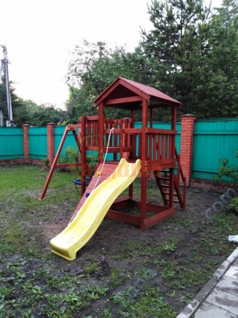 Детская площадка Савушка Мастер 2 с качелями Гнездо 1 метр Детская площадка Савушка Мастер 2 с качелями Гнездо 1 метр