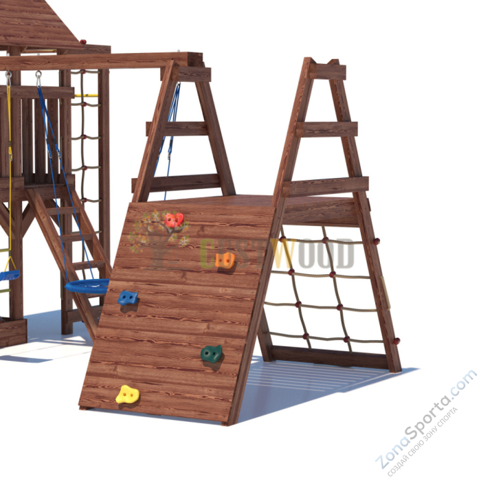 Детская деревянная игровая площадка для улицы дачи CustWood Scout SC12