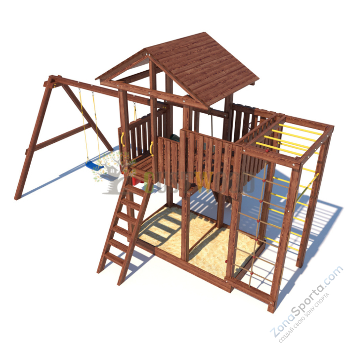 Детская деревянная игровая площадка для улицы дачи CustWood Active 1