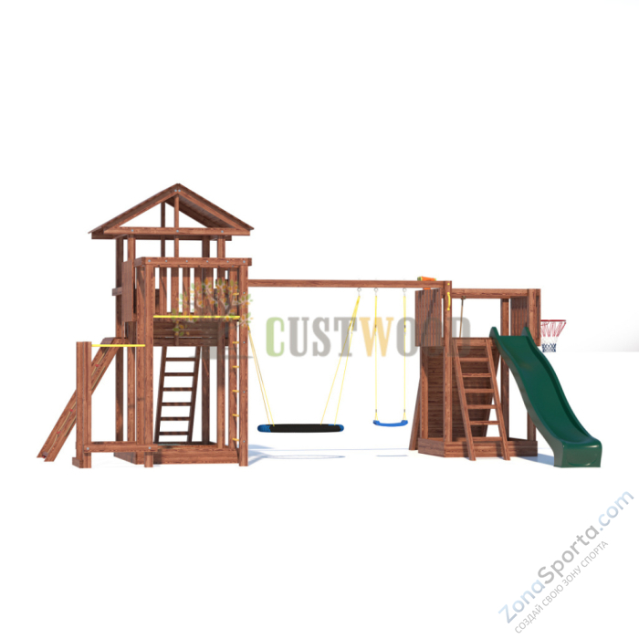 Детская деревянная игровая площадка для улицы дачи CustWood Active 10