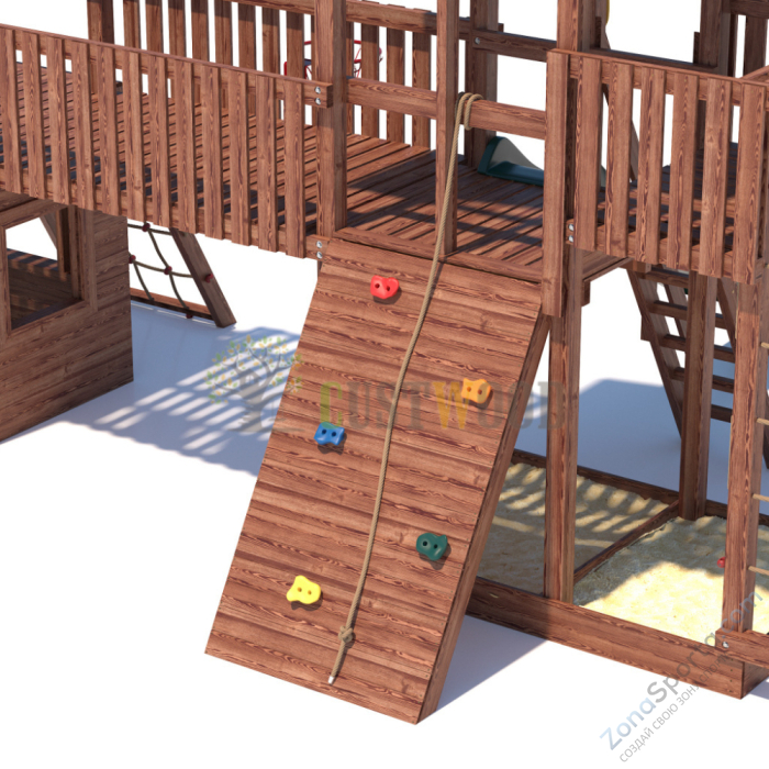 Детская деревянная игровая площадка для улицы дачи CustWood Active 12