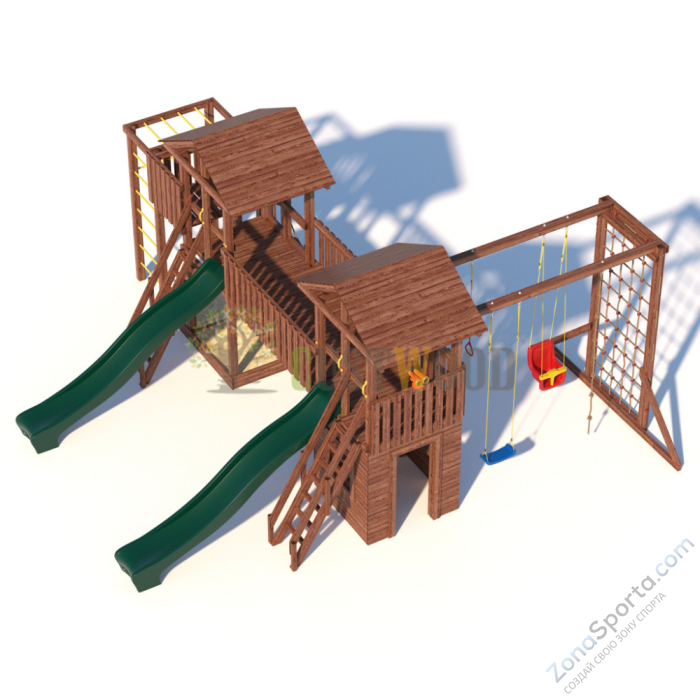 Детская деревянная игровая площадка для улицы дачи CustWood Active 13