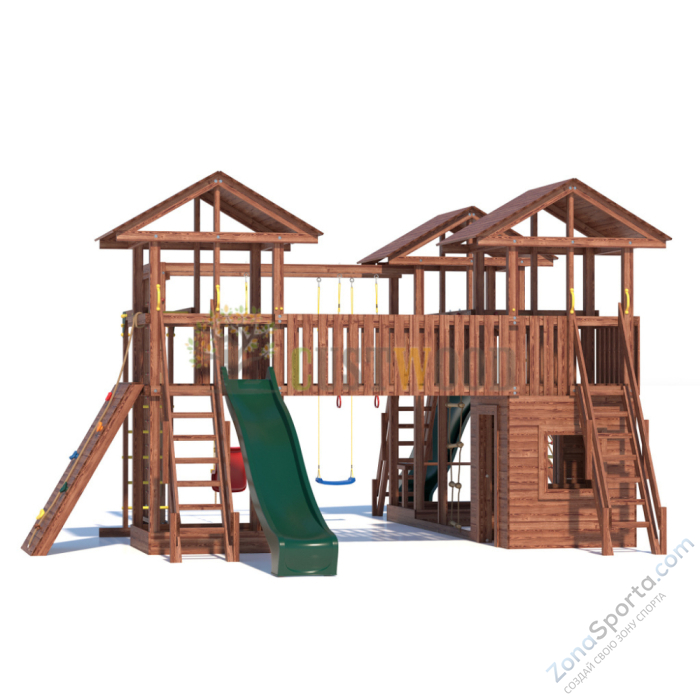Детская деревянная игровая площадка для улицы дачи CustWood Active 15