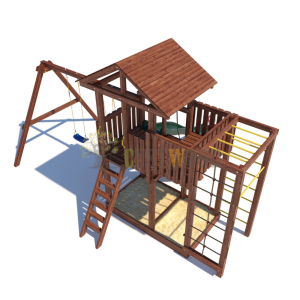 Детская деревянная игровая площадка для улицы дачи CustWood Active 1