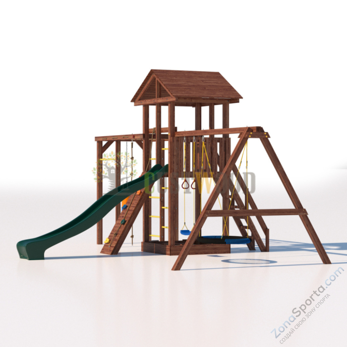 Детская деревянная игровая площадка для улицы дачи CustWood Active 5 Детская деревянная игровая площадка для улицы дачи CustWood Active 5