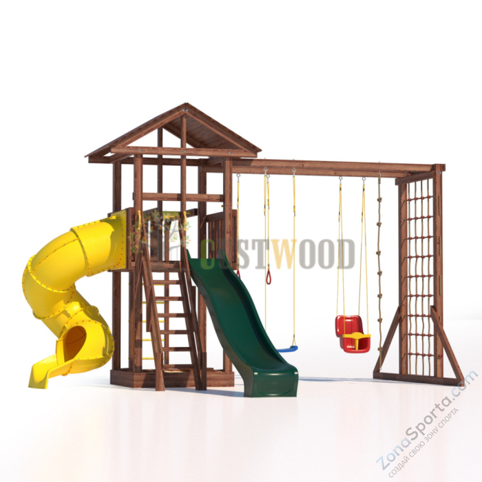 Детская деревянная игровая площадка для улицы дачи CustWood Active 8