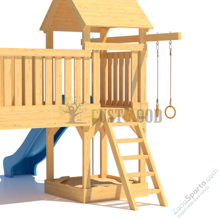 Детская деревянная игровая площадка для улицы дачи CustWood Scout S11