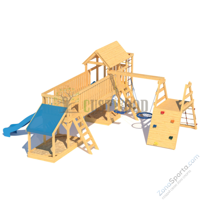 Детская деревянная игровая площадка для улицы дачи CustWood Scout S12 Детская деревянная игровая площадка для улицы дачи CustWood Scout S12