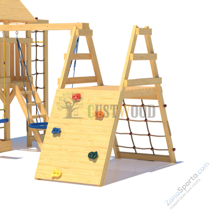 Детская деревянная игровая площадка для улицы дачи CustWood Scout S12 Детская деревянная игровая площадка для улицы дачи CustWood Scout S12