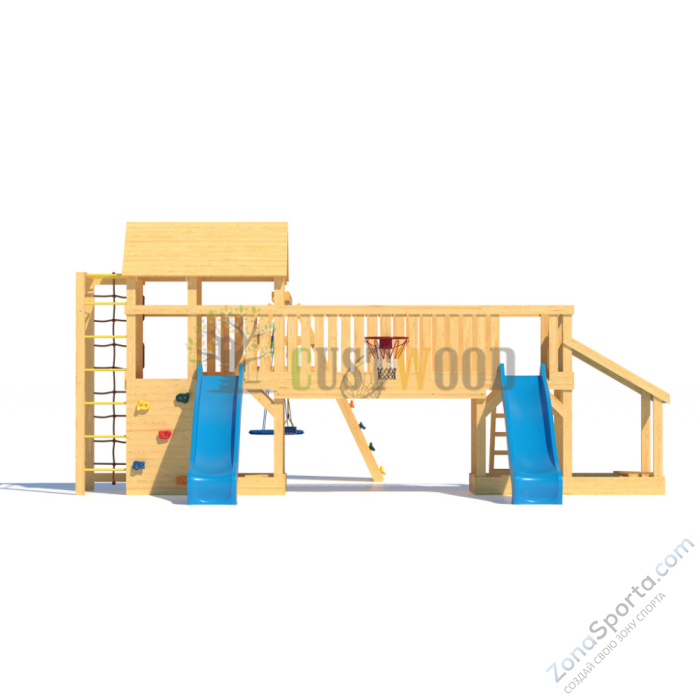Детская деревянная игровая площадка для улицы дачи CustWood Scout S12 Детская деревянная игровая площадка для улицы дачи CustWood Scout S12