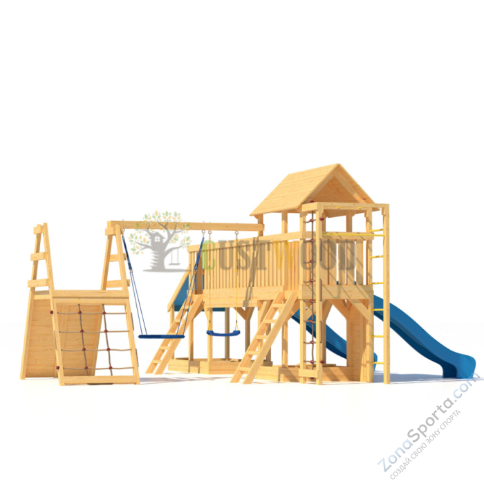 Детская деревянная игровая площадка для улицы дачи CustWood Scout S12 Детская деревянная игровая площадка для улицы дачи CustWood Scout S12