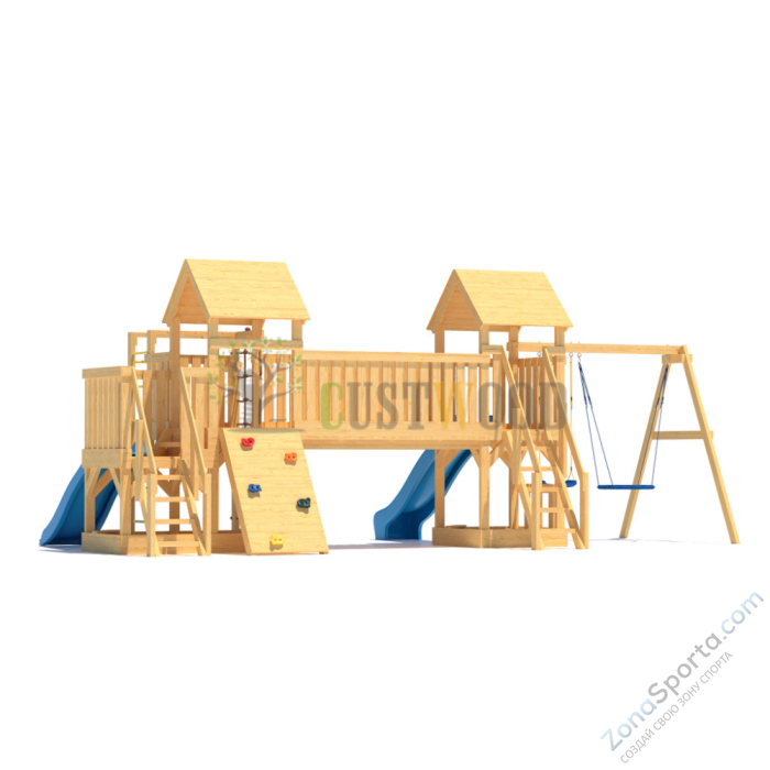 Детская деревянная игровая площадка для улицы дачи CustWood Scout S13 Детская деревянная игровая площадка для улицы дачи CustWood Scout S13
