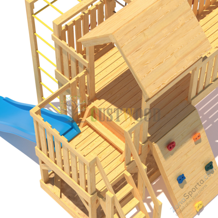 Детская деревянная игровая площадка для улицы дачи CustWood Scout S13 Детская деревянная игровая площадка для улицы дачи CustWood Scout S13