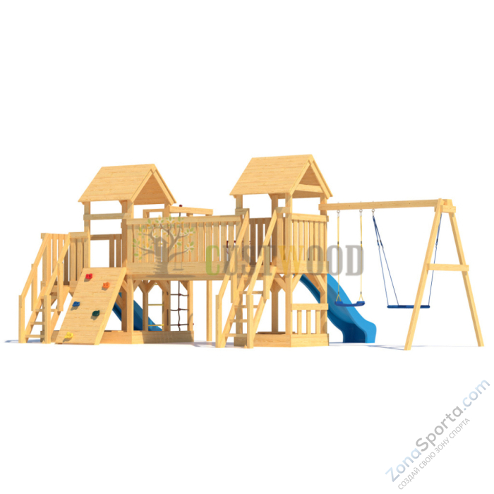 Детская деревянная игровая площадка для улицы дачи CustWood Scout S13 Детская деревянная игровая площадка для улицы дачи CustWood Scout S13