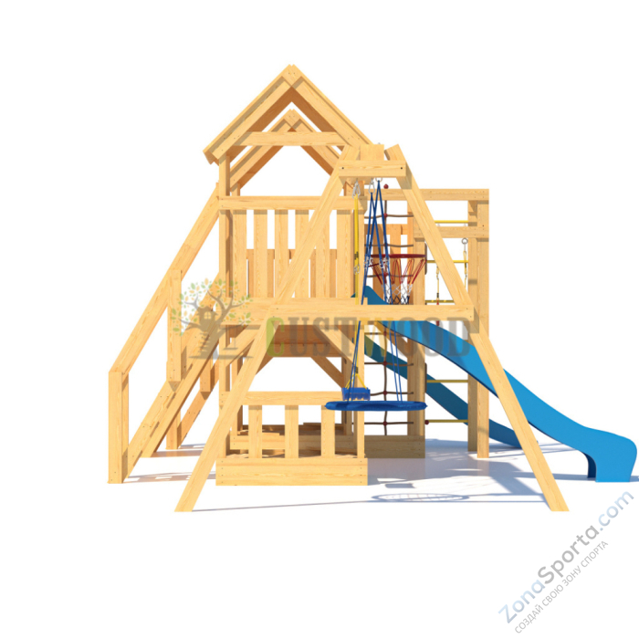 Детская деревянная игровая площадка для улицы дачи CustWood Scout S13 Детская деревянная игровая площадка для улицы дачи CustWood Scout S13