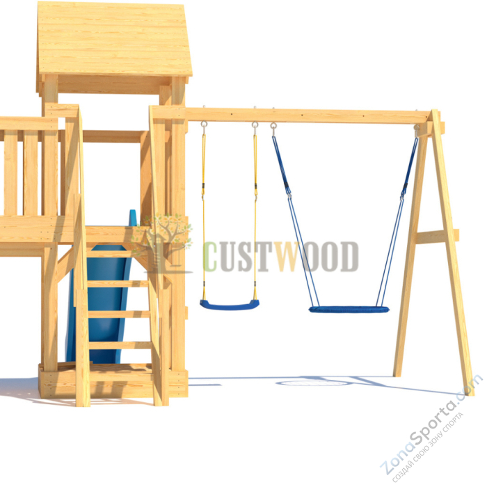 Детская деревянная игровая площадка для улицы дачи CustWood Scout S13 Детская деревянная игровая площадка для улицы дачи CustWood Scout S13