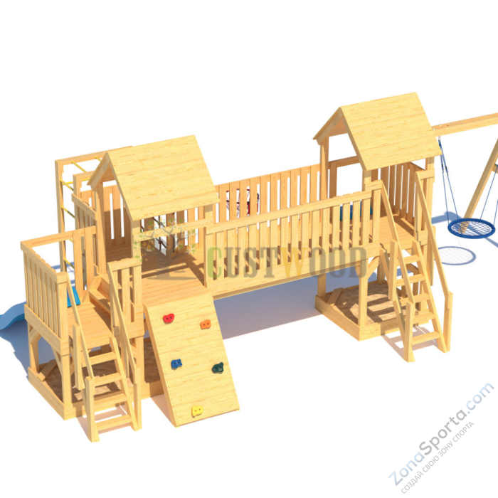 Детская деревянная игровая площадка для улицы дачи CustWood Scout S13 Детская деревянная игровая площадка для улицы дачи CustWood Scout S13