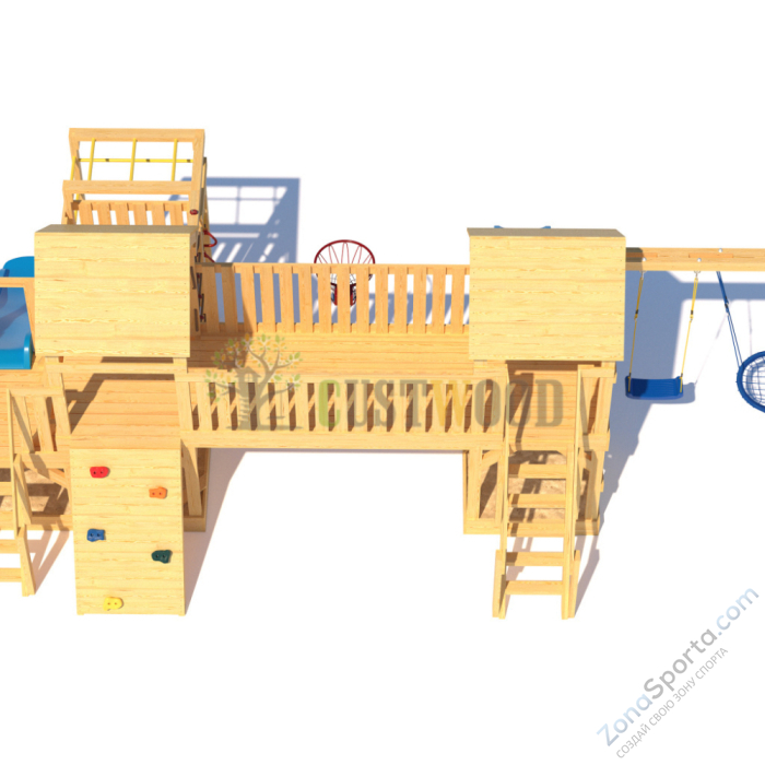 Детская деревянная игровая площадка для улицы дачи CustWood Scout S13 Детская деревянная игровая площадка для улицы дачи CustWood Scout S13
