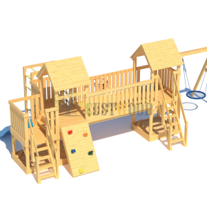 Детская деревянная игровая площадка для улицы дачи CustWood Scout S13