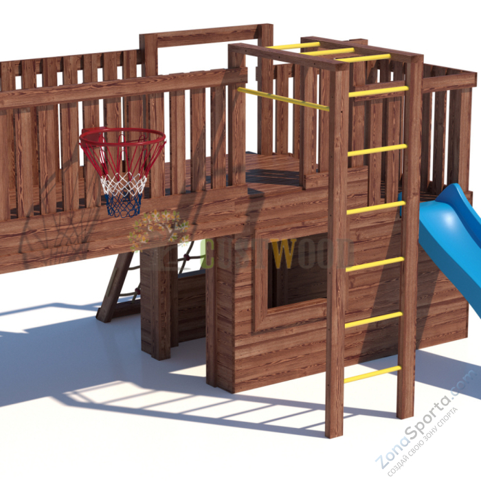 Детская деревянная игровая площадка для улицы дачи CustWood Scout SC11