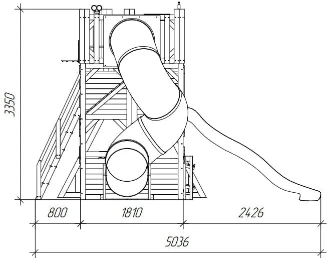 Детская игровая площадка Савушка PlayHouse-6 с домиком