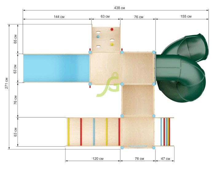 Детская кровать-чердак IgraGrad 12-2