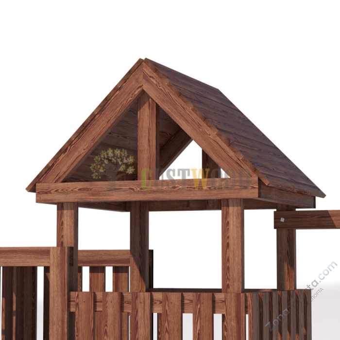 Детская деревянная игровая площадка для улицы дачи CustWood Junior Color JC9 с большой горкой 2,2 метра Детская деревянная игровая площадка для улицы дачи CustWood Junior Color JC9 с большой горкой 2,2 метра