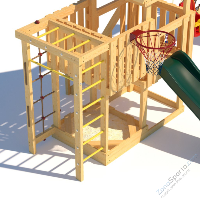 Детская площадка CustWood Junior J15 с деревянной крышей