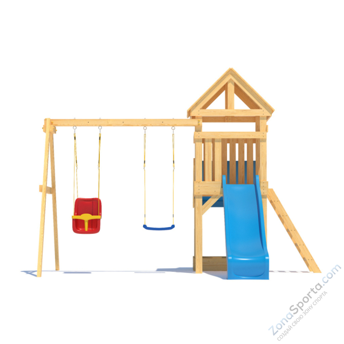 Детская площадка CustWood Scout S6 с деревянной крышей