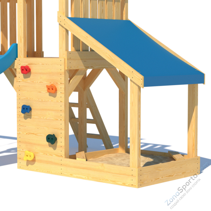 Детская площадка CustWood Scout S7 с деревянной крышей