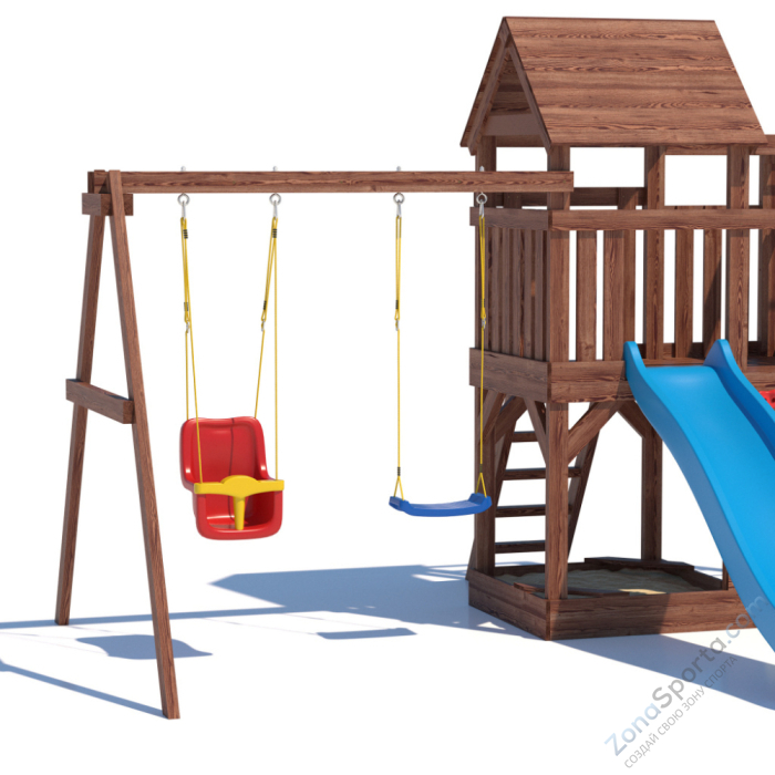 Детская площадка CustWood Scout SC5 с деревянной крышей