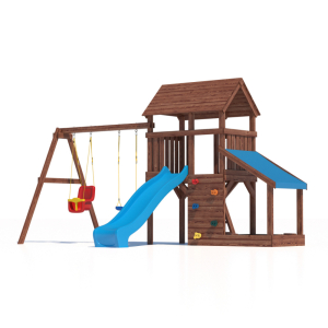 Детская площадка CustWood Scout SC7+ с большой деревянной крышей